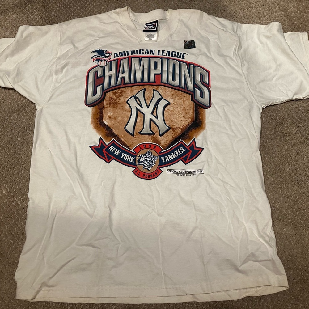 XL Vintage NWOT 1998 New York Yankees American League Champions Pro Player Shirt